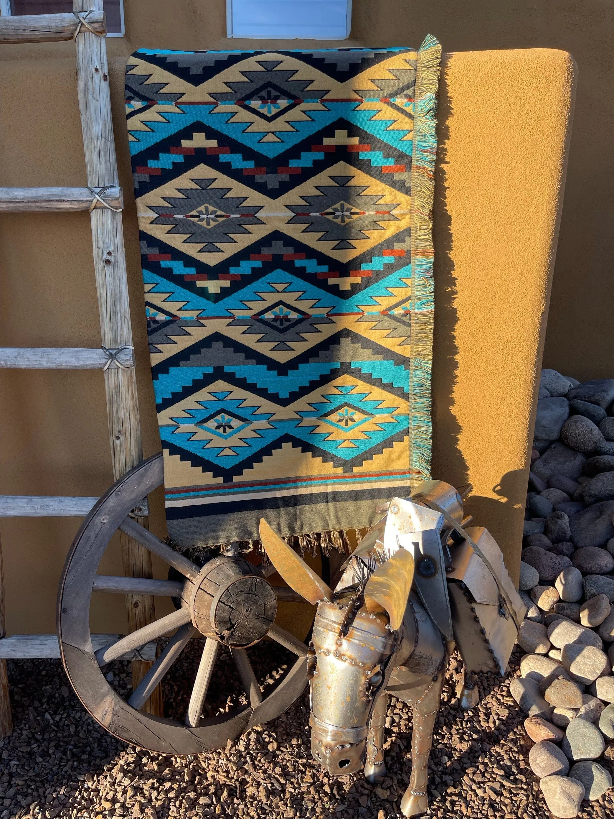 Turquoise aztec CANTINA BLANKET