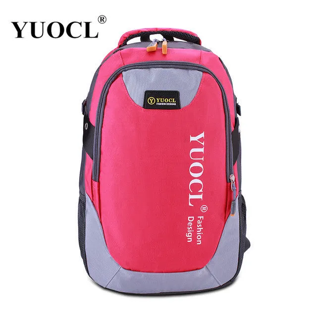 YUOCL fashion casual double-shoulder travel backpack for women school bags for teenagers printing men backpack sac a dos